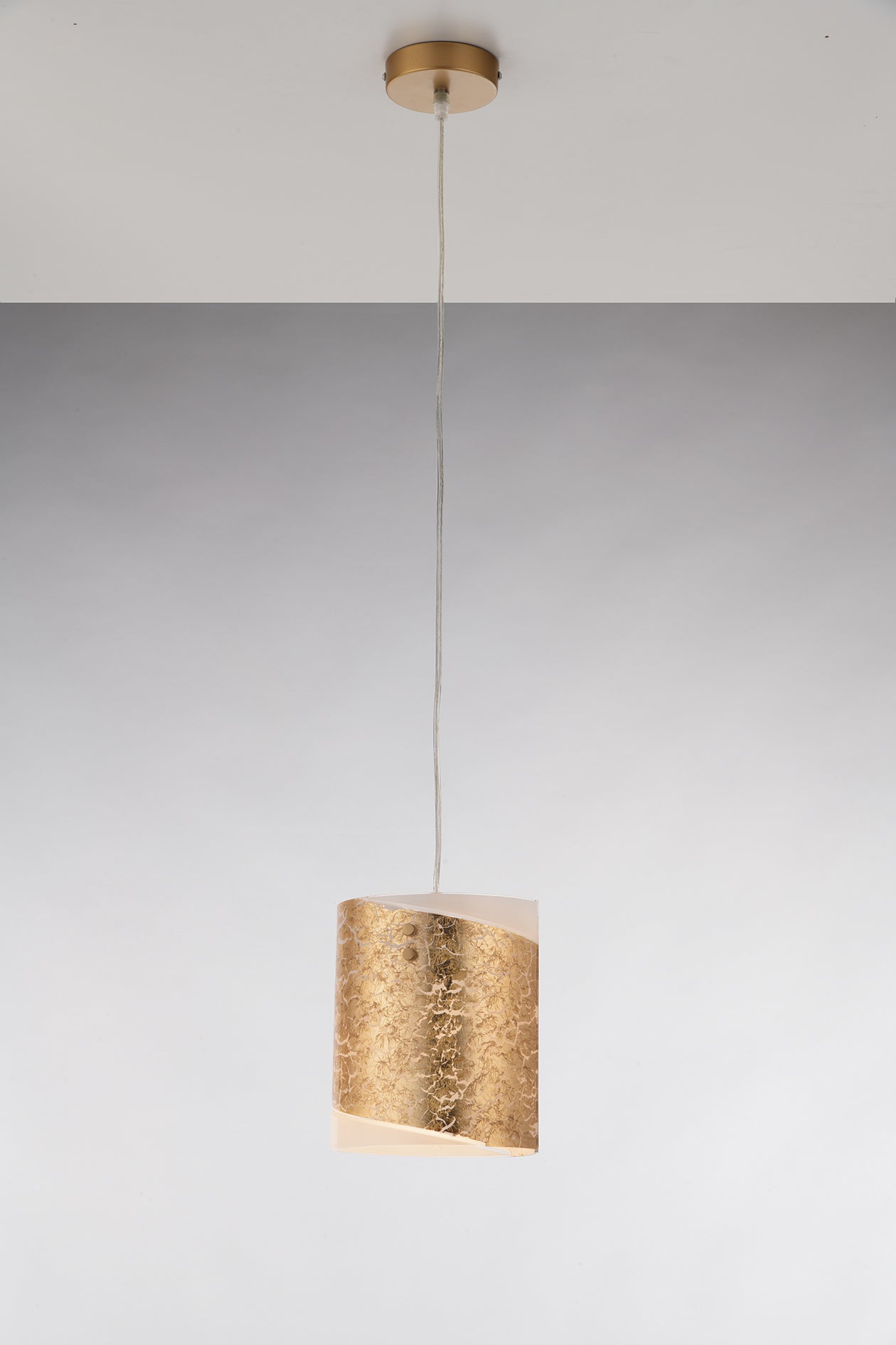 SOSPENSIONE PARIS BIANCA/ORO 1XE27 20X20X120CM