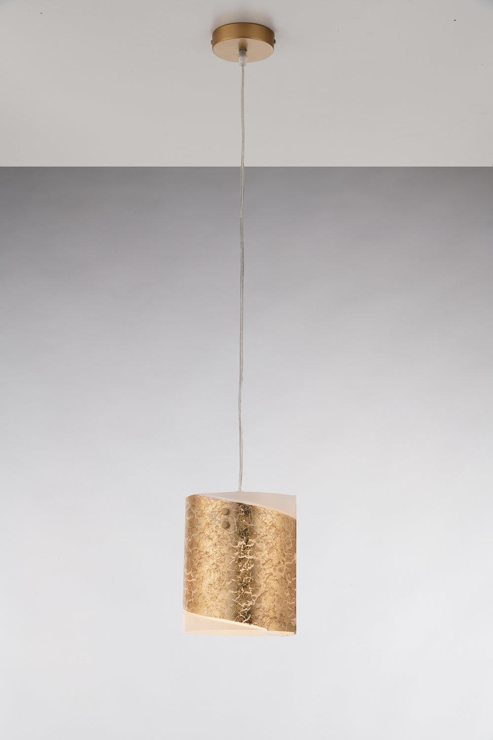 SOSPENSIONE PARIS BIANCA/ORO 1XE27 20X20X120CM