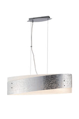 SOSPENSIONE PARIS BIANCA/SILVER 4XE27 75X20X120CM