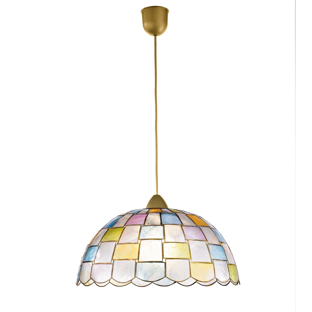 SOSPENSIONE PAULA MADREPERLA 1XE27 40X40X120CM