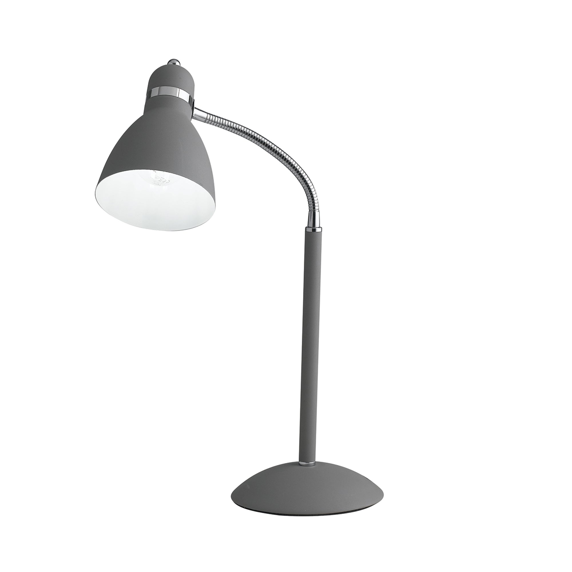 "Lampada da tavolo PEOPLE in metallo grigio con diffusore orientabile"