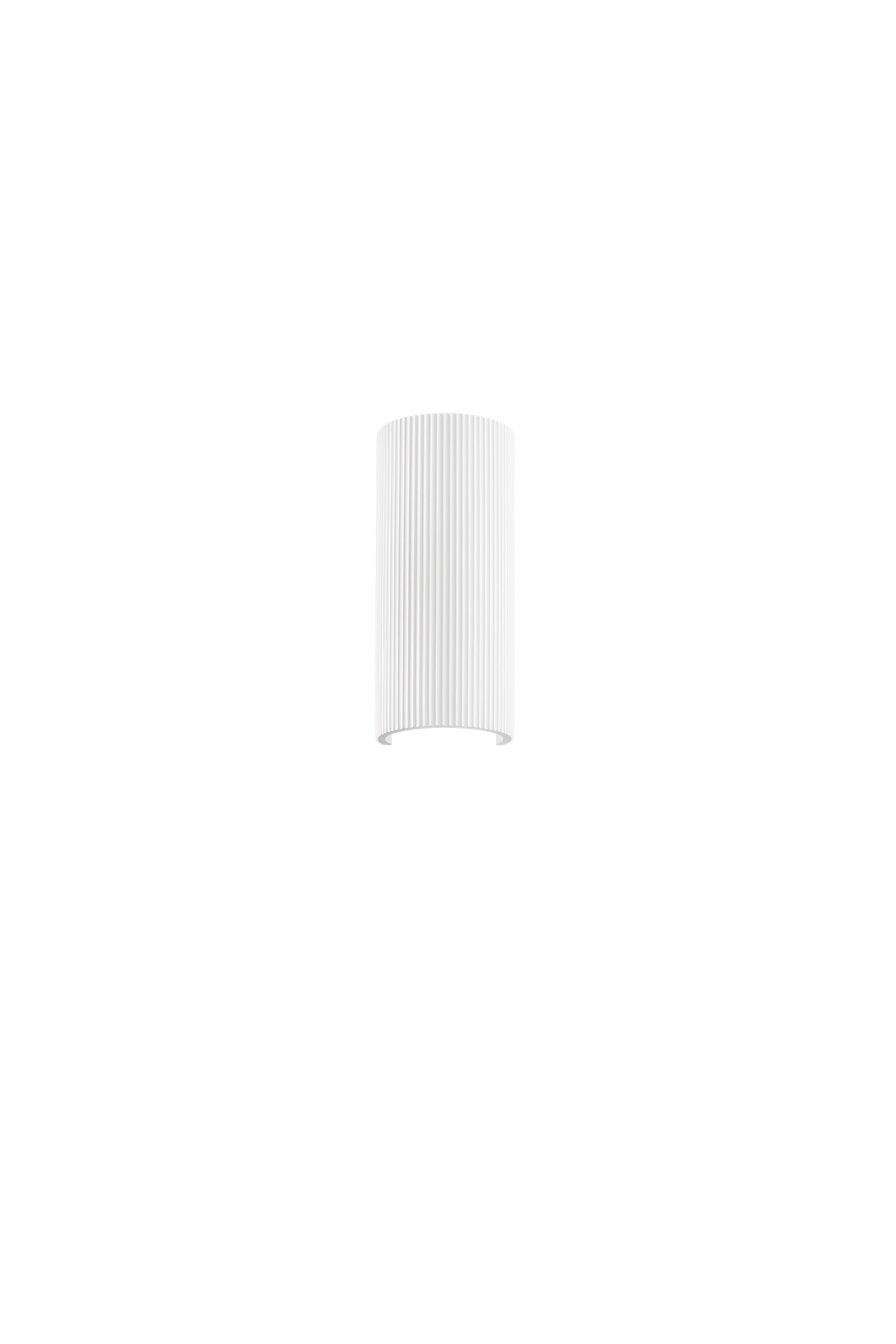 "Applique Pillar in gesso verniciabile con luce biemissione"