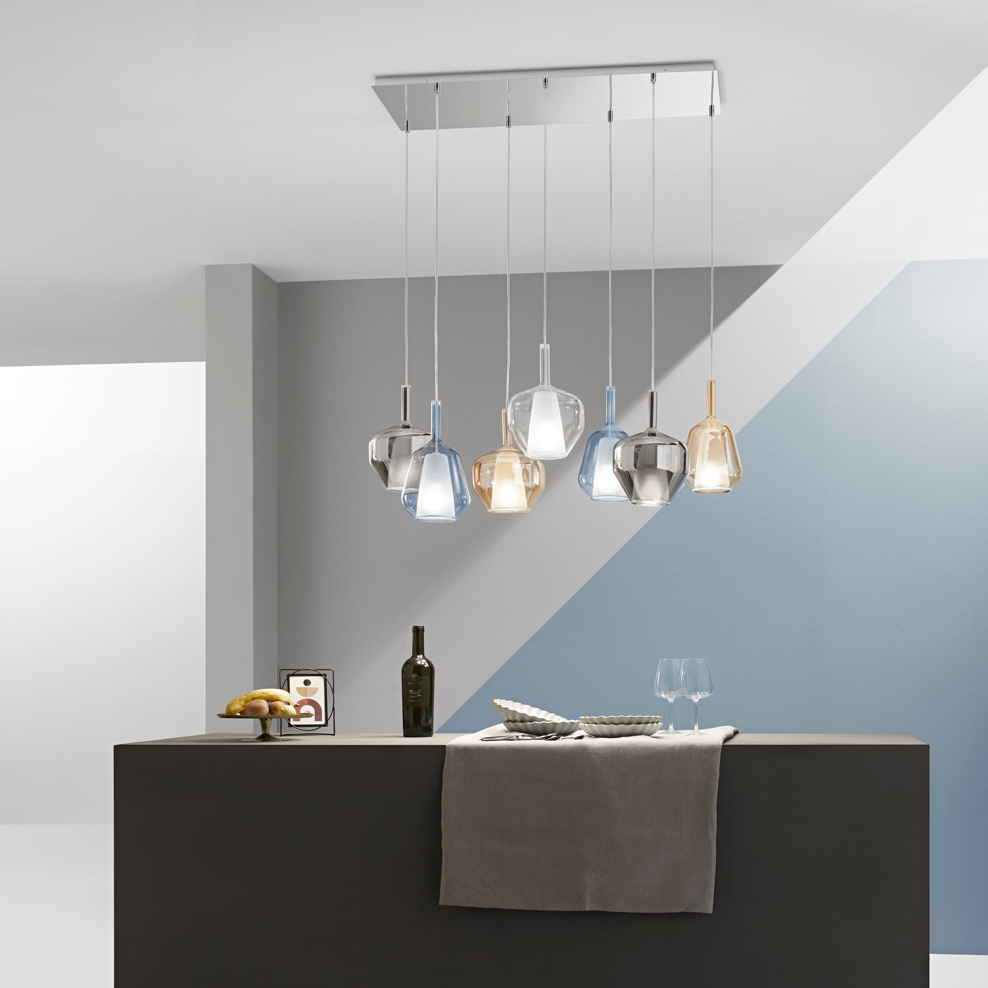 VETRO PIREX ACQUAMARE CON CAVO E CONNETTORE 18X31CM