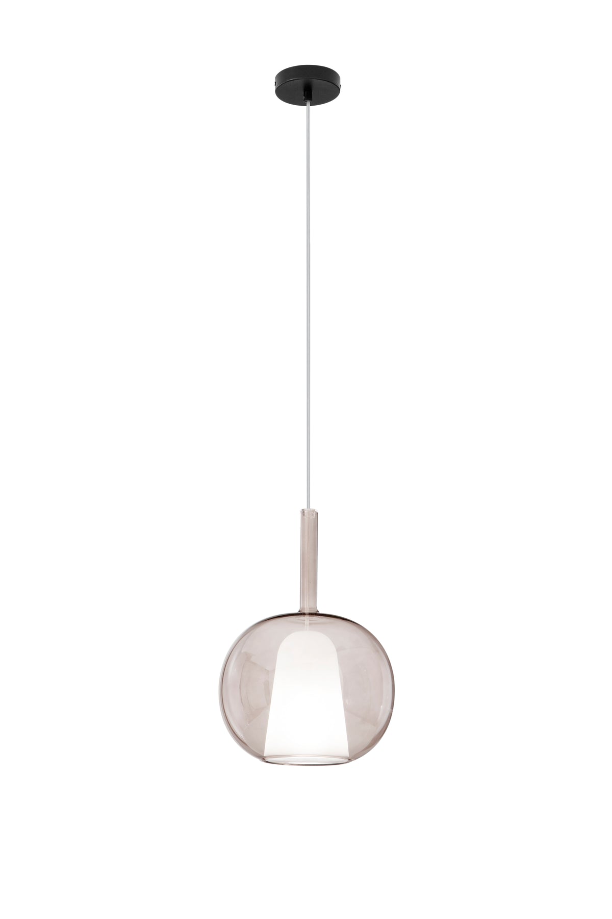 SOSPENSIONE PIREX MARRONE IN VETRO 1XE27 25X120CM