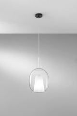 SOSPENSIONE PIREX TRASPARENTR IN VETRO 1XE27 25X120CM