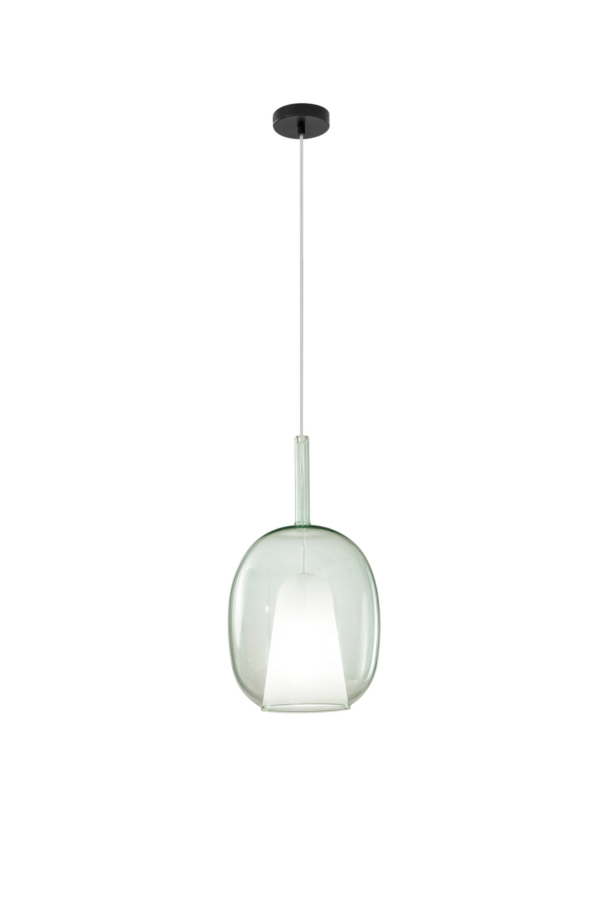 SOSPENSIONE PIREX VERDE IN VETRO 1XE27