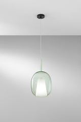 SOSPENSIONE PIREX VERDE IN VETRO 1XE27