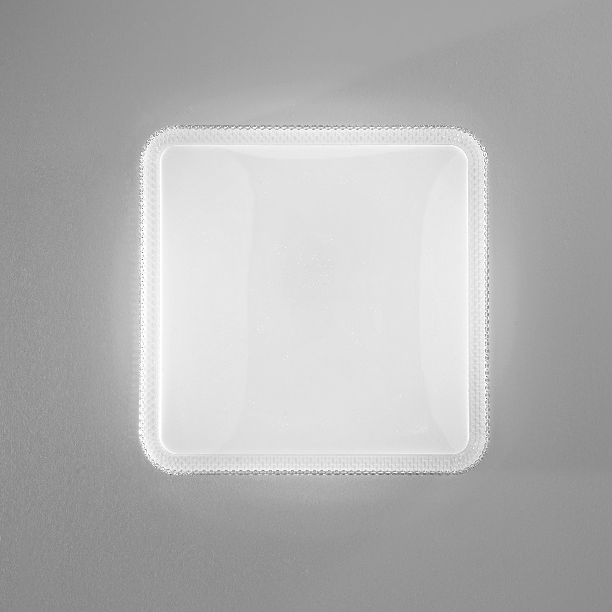 PLAFONIERA LED PIXEL QUADRATA BIANCA 40W 3900LM CCT DIMMERABILE WI-FI CON TELECOMANDO 48X9X48CM