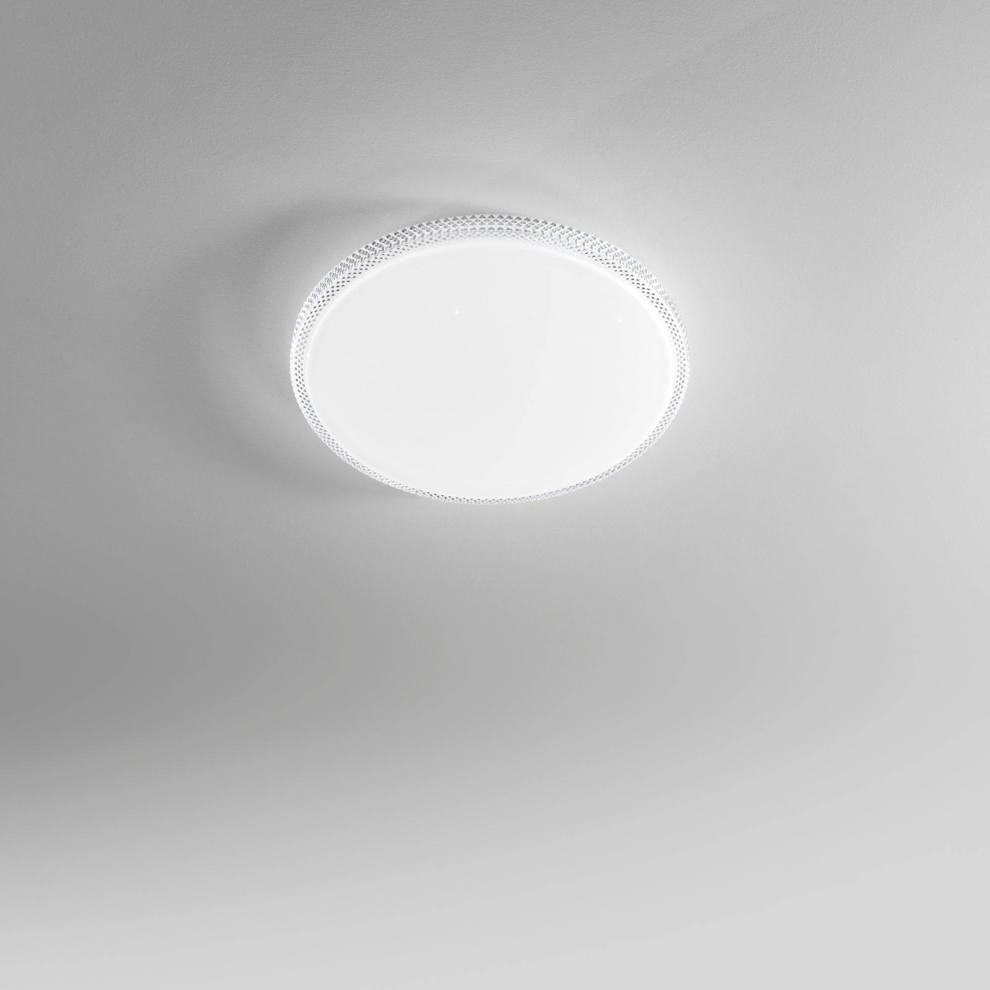 PLAFONIERA LED PIXEL TONDA BIANCA 66W 6540LM CCT DIMMERABILE WI-FI CON TELECOMANDO 76,5X10X76,5CM