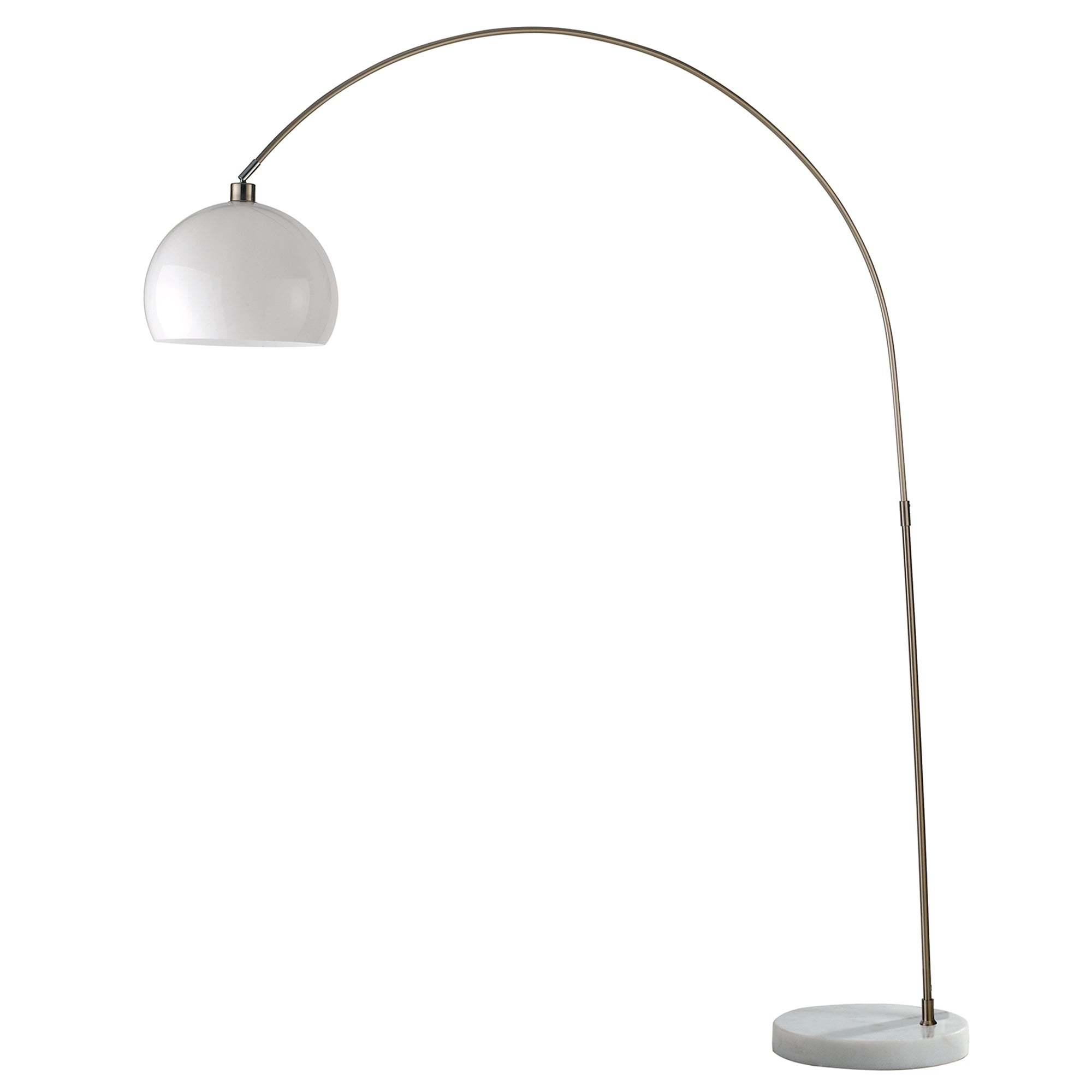 "Piantana PLAZA con base in marmo e diffusore bianco h200 cm."
