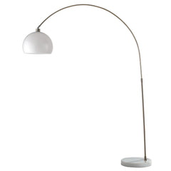 "Piantana PLAZA con base in marmo e diffusore bianco h200 cm."