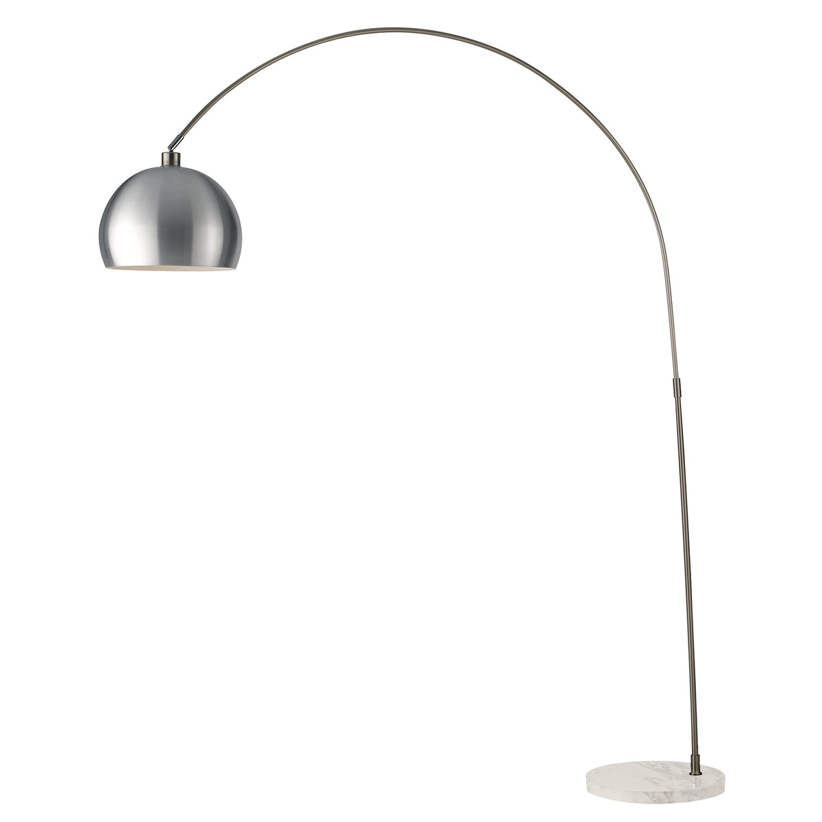 "Piantana PLAZA con base in marmo e diffusore nichel h200 cm."