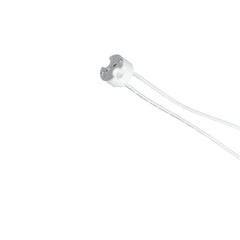 "Portalampada bianca in PBT con cavo di 10 cm."