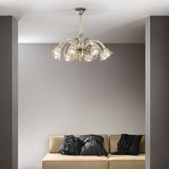 LAMPADARIO POSEIDON CHAMPAGNE 8XE14 93X73CM