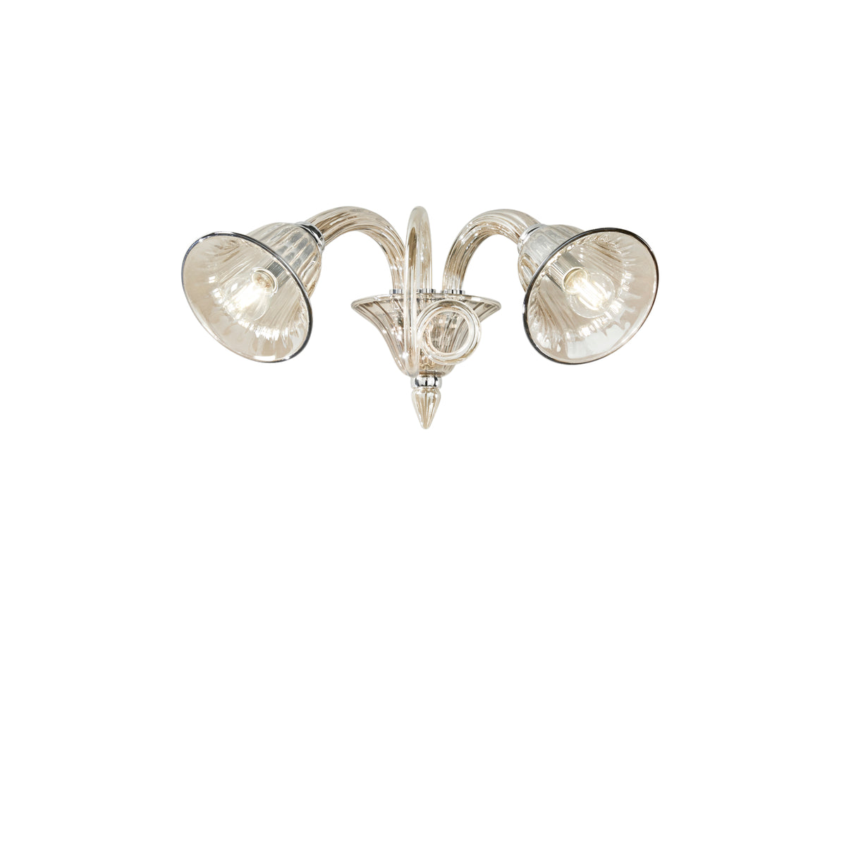 "Applique POSEIDON in vetro champagne con 2 diffusori"
