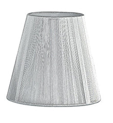"Paralume ORCHESTRA argento in tessuto lampadine E14 Ø 14cm."