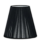 "Paralume SINFONIA nero in tessuto lampadine E14 Ø 14cm."