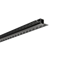 "Profilo da  incasso GORIZIA in alluminio nero 2 metri con spessore 1,1 cm."