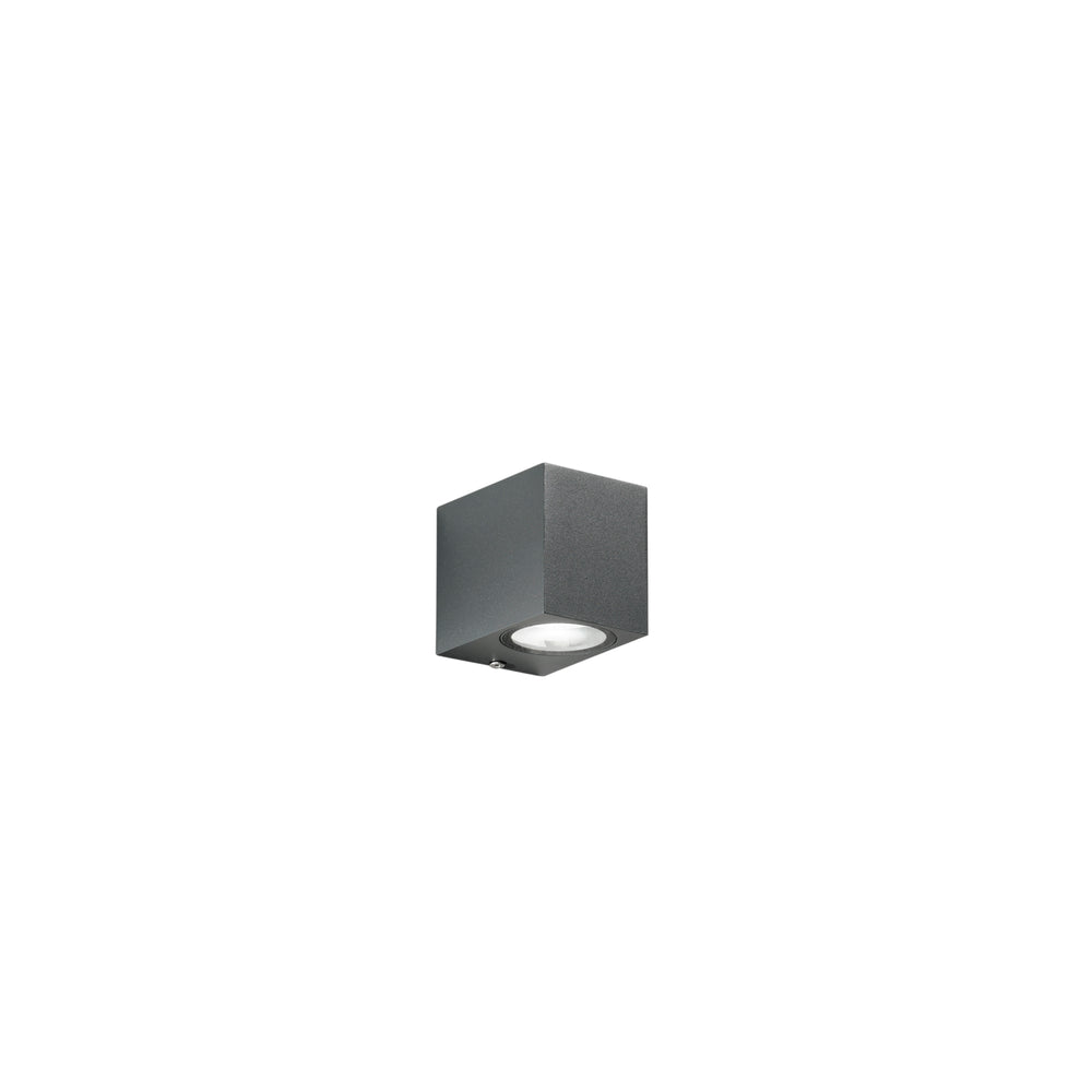 APPLIQUE QUBO ANTRACITE 1XGU10 IP54 6,7X9,3X8CM