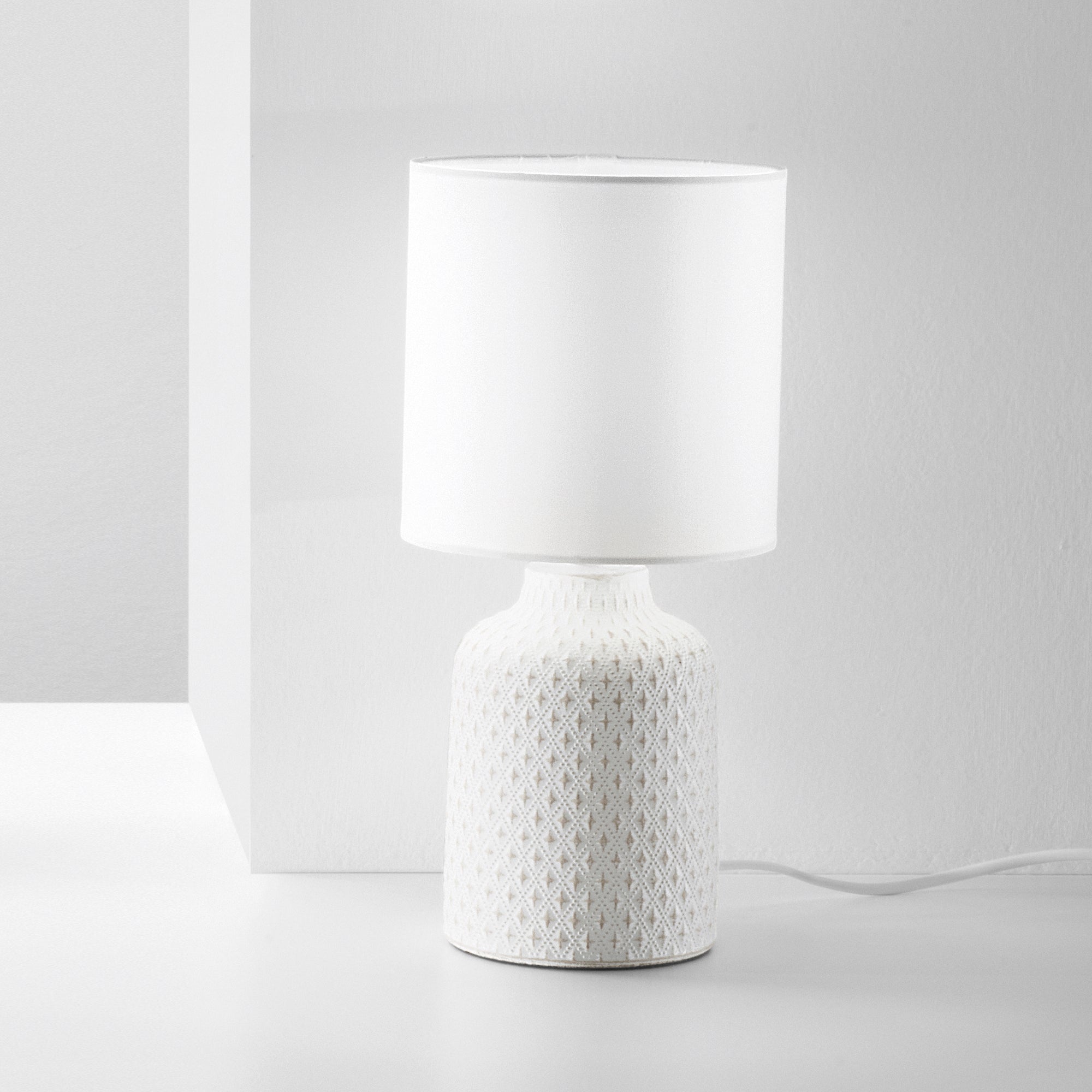 LUMETTO RAVELLO BIANCO 1XE14 15X32CM