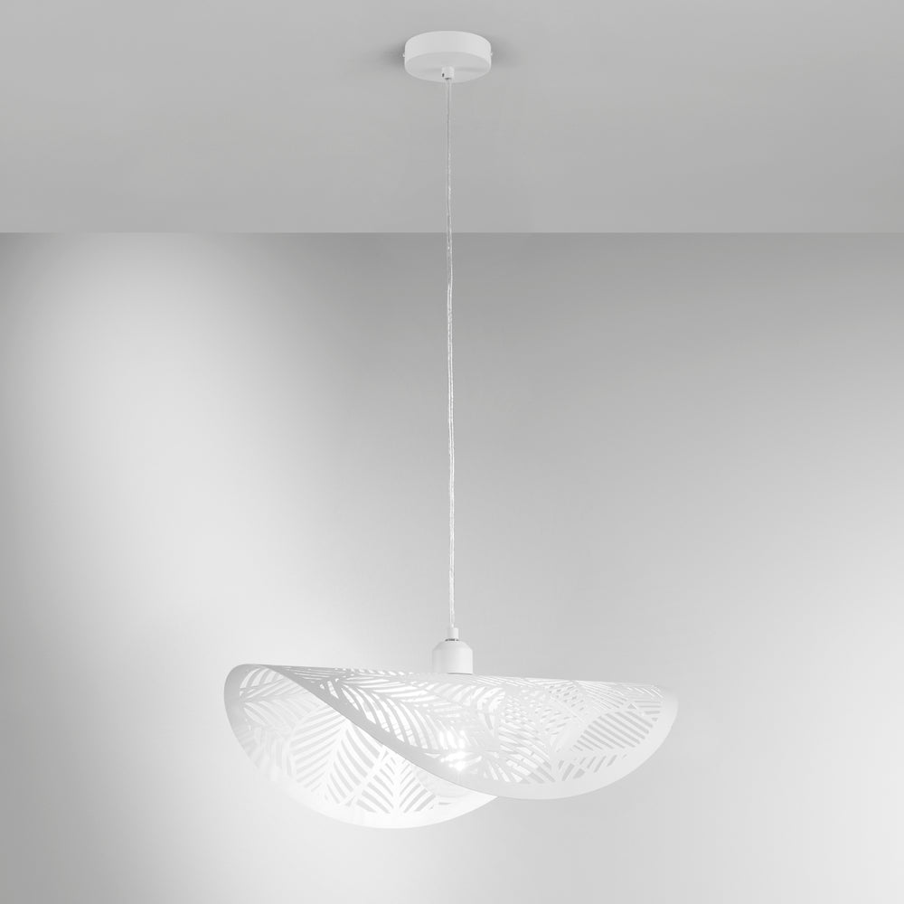 SOSPENSIONE RHEI-LEAF BIANCA 1XE27 50X30X150CM