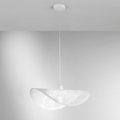 SOSPENSIONE RHEI-LEAF BIANCA 1XE27 50X30X150CM