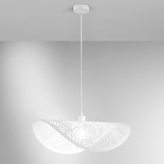 SOSPENSIONE RHEI-LEAF BIANCA 1XE27 60X33X150CM