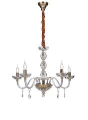LAMPADARIO RIFLESSO ORO 5XE14 70X190CM
