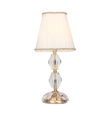 "Lampada da tavolo RIFLESSO in cristallo con dettagli dorati 47 cm."