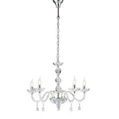 LAMPADARIO RIFLESSO CROMO 5XE14 70X190CM