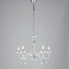LAMPADARIO RIFLESSO CROMO 5XE14 70X190CM