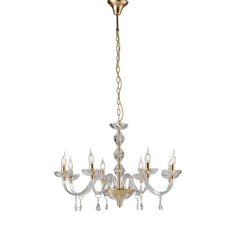 LAMPADARIO RIFLESSO ORO 8XE14 83X190CM