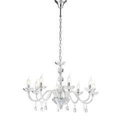 LAMPADARIO RIFLESSO CROMO 8XE14 83X190CM