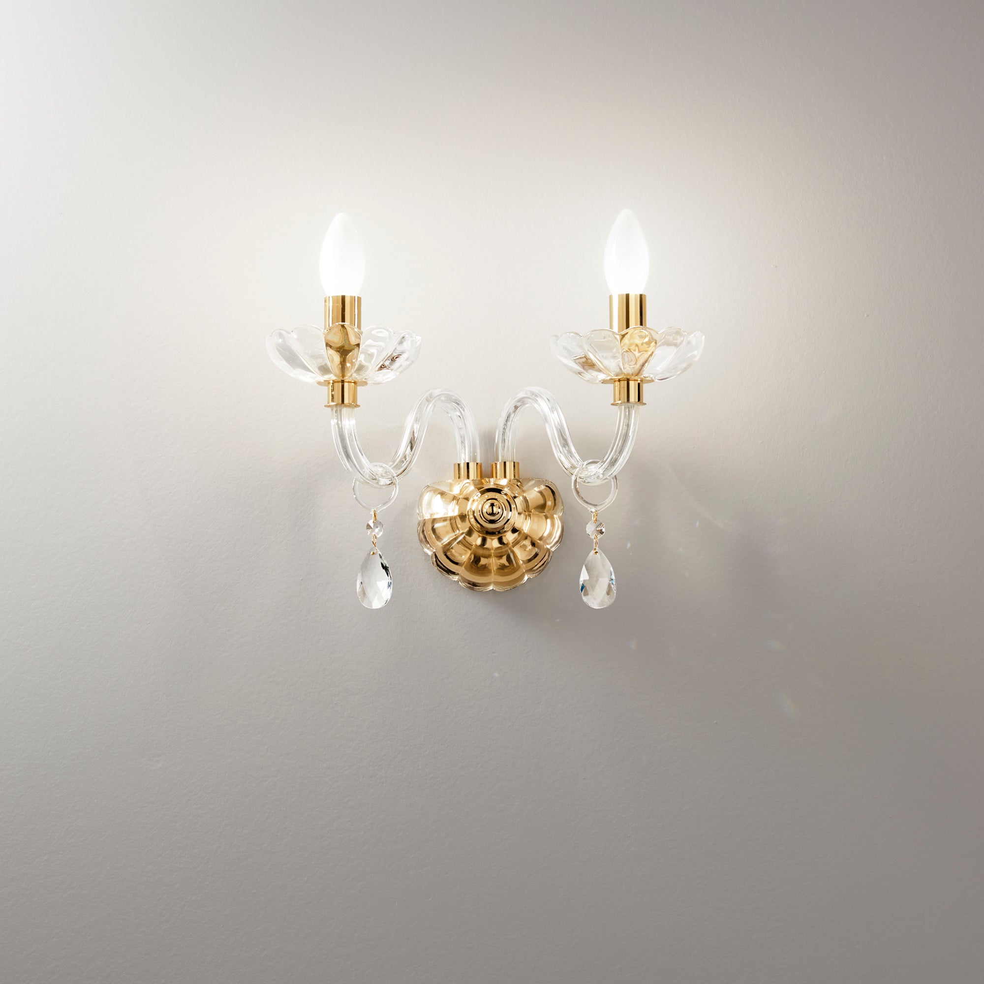 APPLIQUE RIFLESSO ORO 2XE14 40X18X35CM
