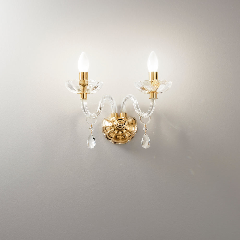 APPLIQUE RIFLESSO ORO 2XE14 40X18X35CM