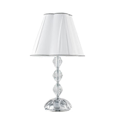 "Lampada da tavolo RIFLESSO in cristallo con dettagli cromati 65 cm."