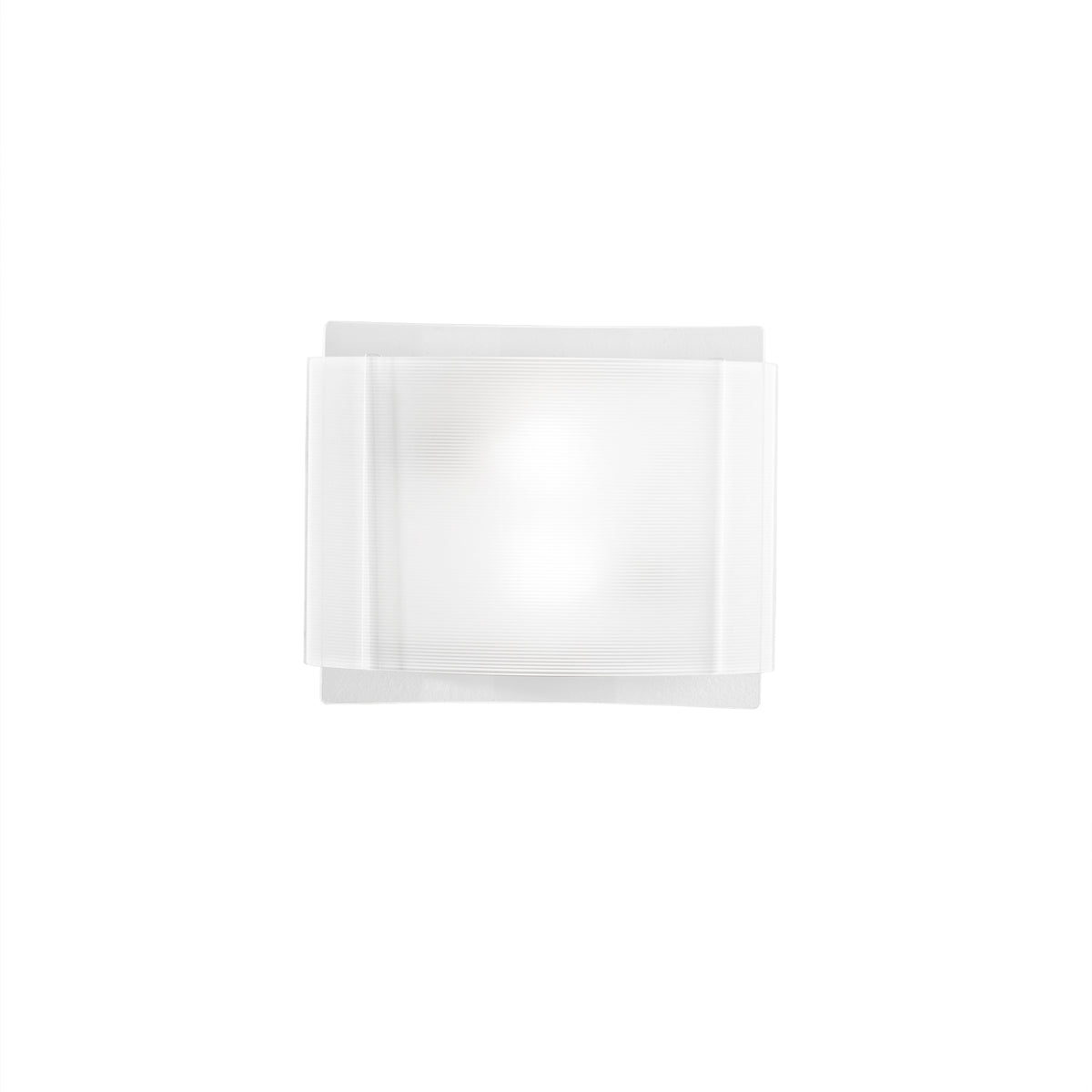 "Plafoniera RIGHE in vetro bianca h28x35cm."