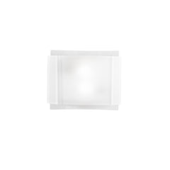 "Plafoniera RIGHE in vetro bianca h28x35cm."
