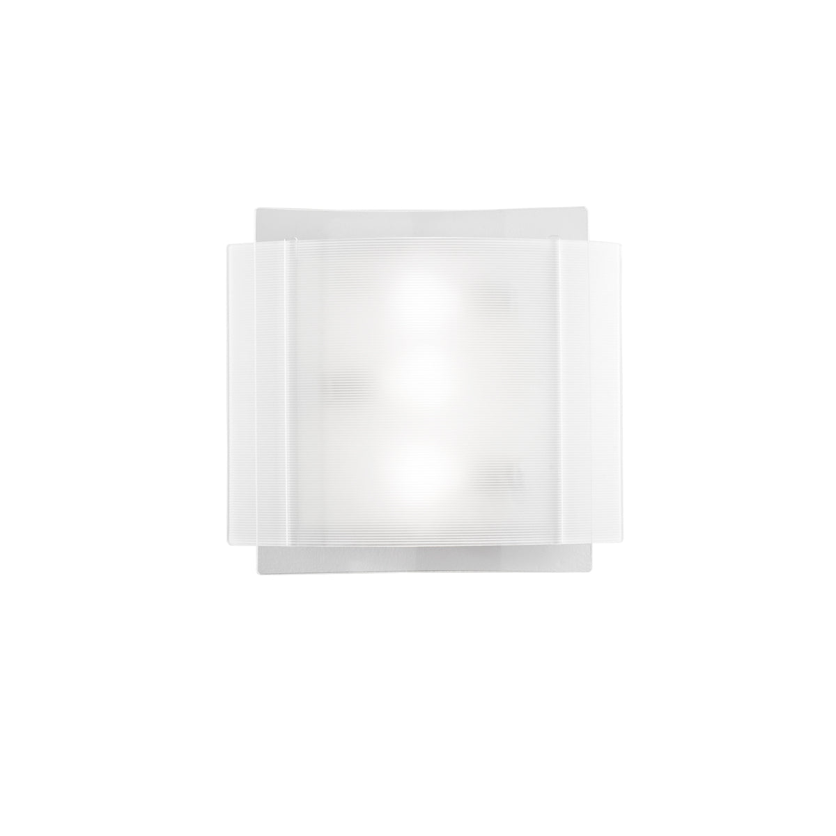 "Plafoniera RIGHE in vetro bianca h35x38cm."