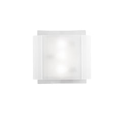 "Plafoniera RIGHE in vetro bianca h35x38cm."