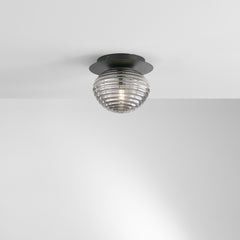 PLAFONIERA RIPPLE NERA 1XE27 20X20X17CM