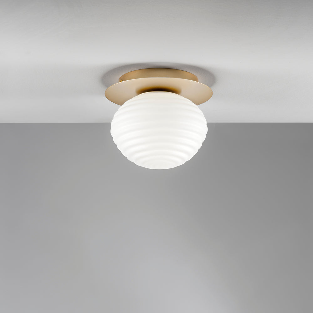 PLAFONIERA RIPPLE ORO 1XE27 20X20X17CM