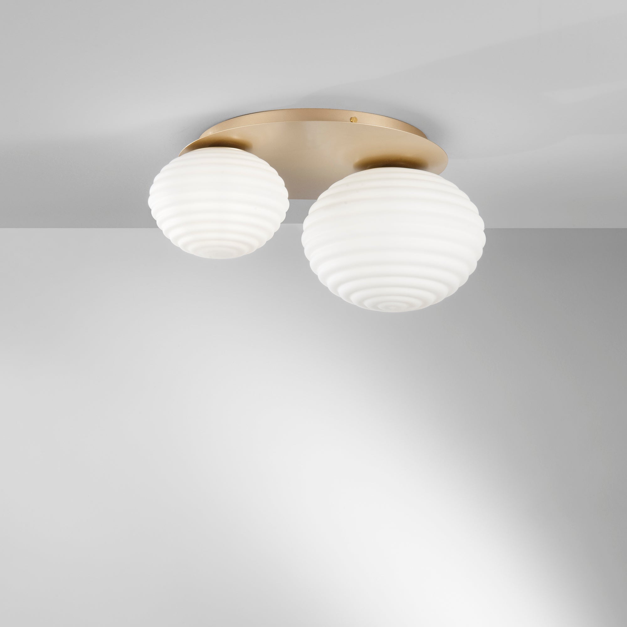 PLAFONIERA RIPPLE ORO 2XE27 45X21,5X35CM