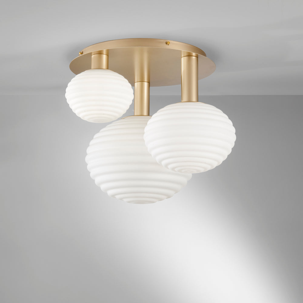 PLAFONIERA RIPPLE ORO 3XE27 53,5X39X48CM