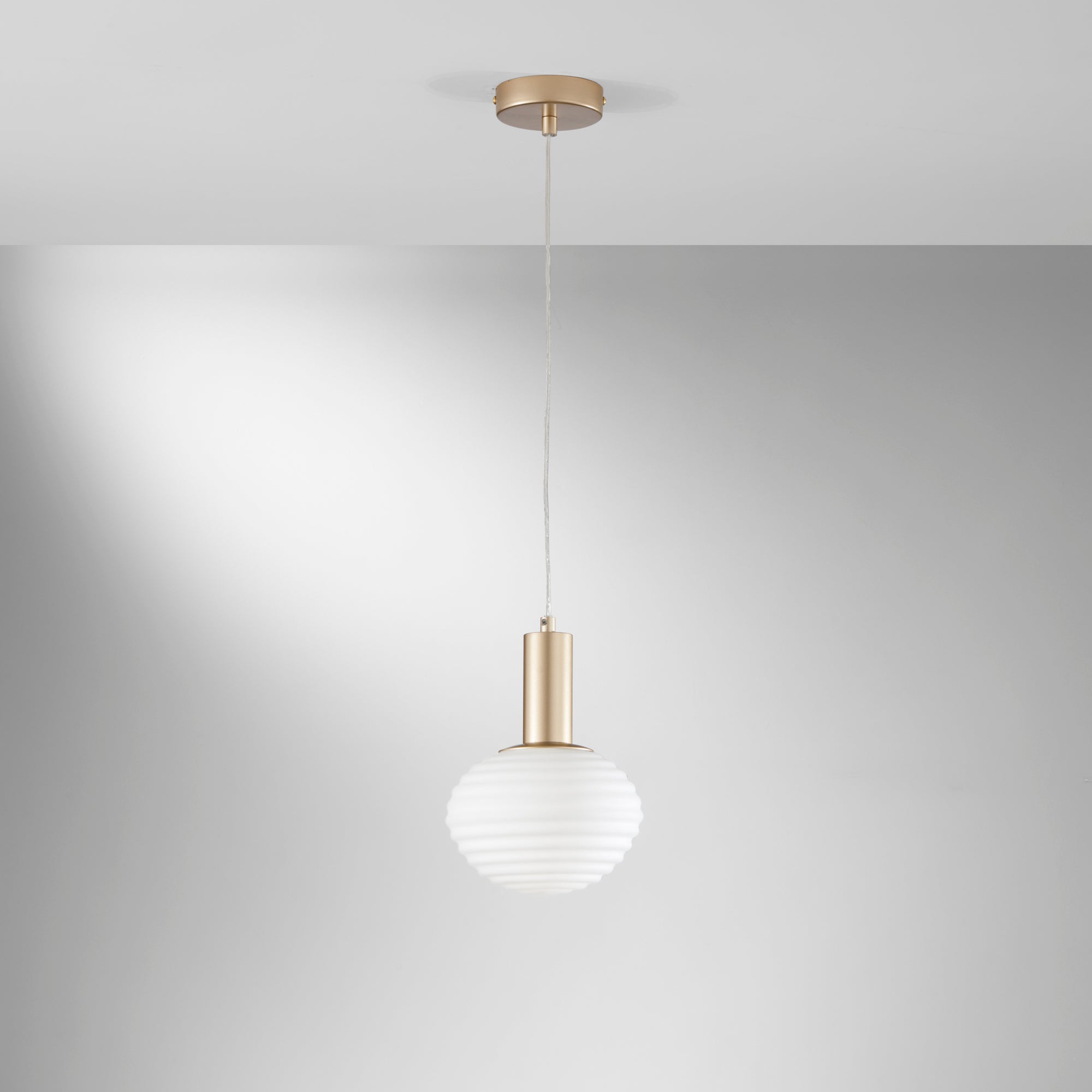 SOSPENSIONE RIPPLE ORO 1XE27 18X18X150CM