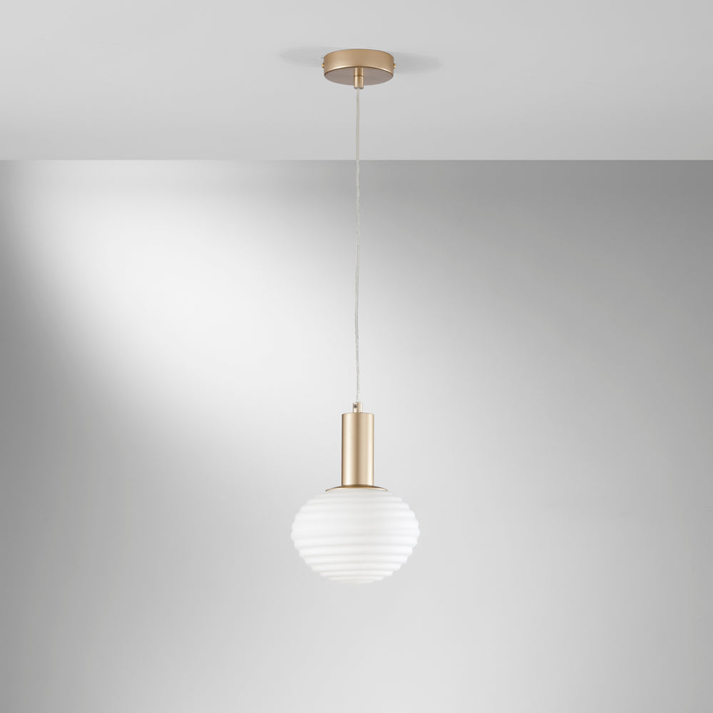 SOSPENSIONE RIPPLE ORO 1XE27 18X18X150CM