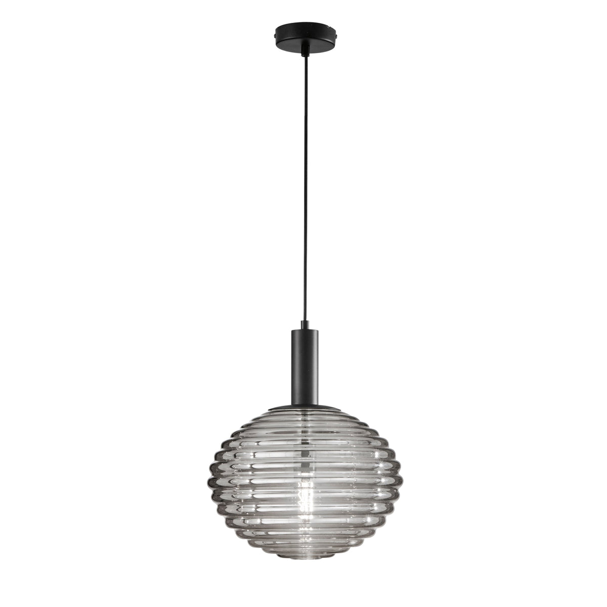 SOSPENSIONE RIPPLE NERA 1XE27 32X32X150CM