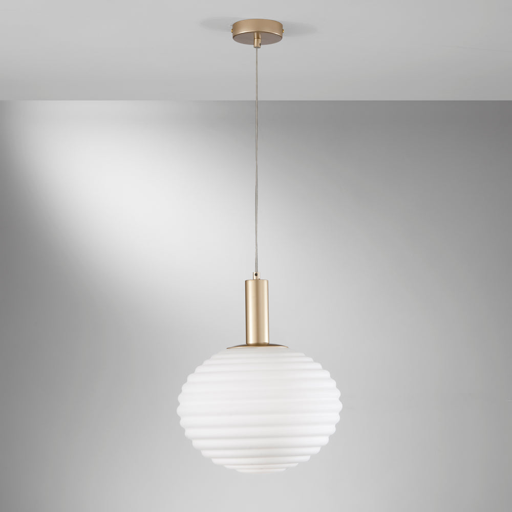 SOSPENSIONE RIPPLE ORO 1XE27 32X32X150CM