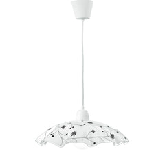 "Sospensione ROOT Bianco in vetro decorato"