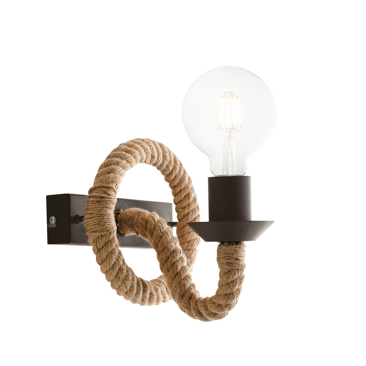 "Applique ROPE in metallo con cavi in corda di canapa"